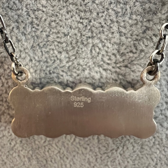 ❤️ Pink Dream Dahlia Kingman Turquoise 20” Southwestern Bar Necklace 15.9 gms - Picture 4 of 13